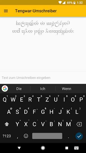 Run android online APK Tengwar Umschreiber [GERMAN] from MyAndroid or emulate Tengwar Umschreiber [GERMAN] using MyAndroid